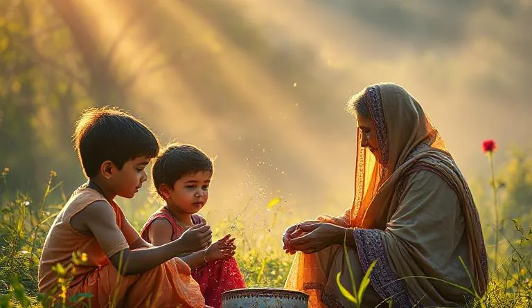 Pakistani Kids Playing With Grandmother Shabash Pakistan Blogs In Urdu