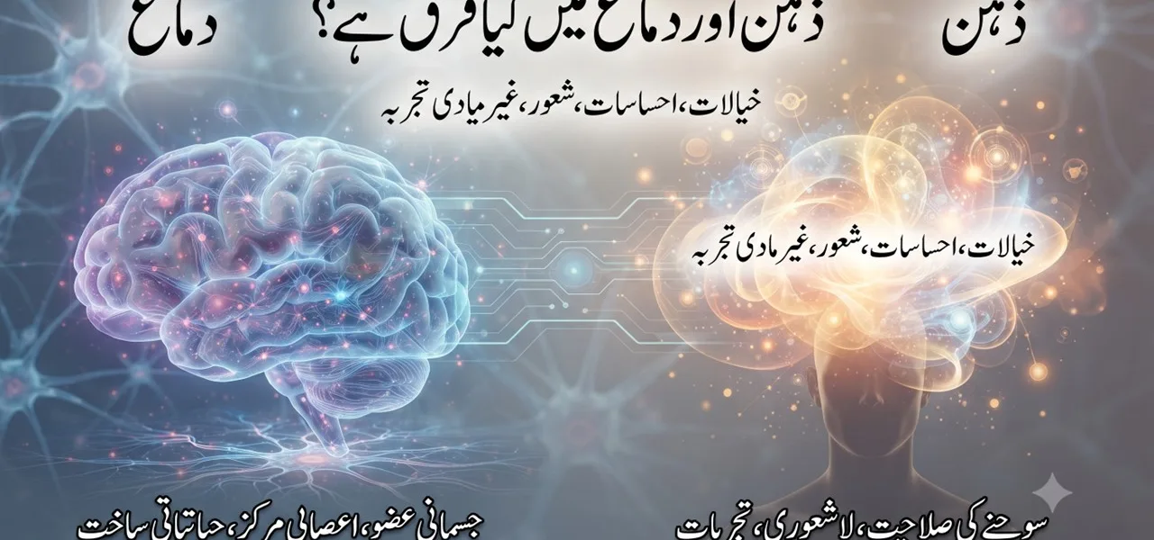 Difference between the mind and the brain shabash pakistan blogs in urdu ذہن اور دماغ